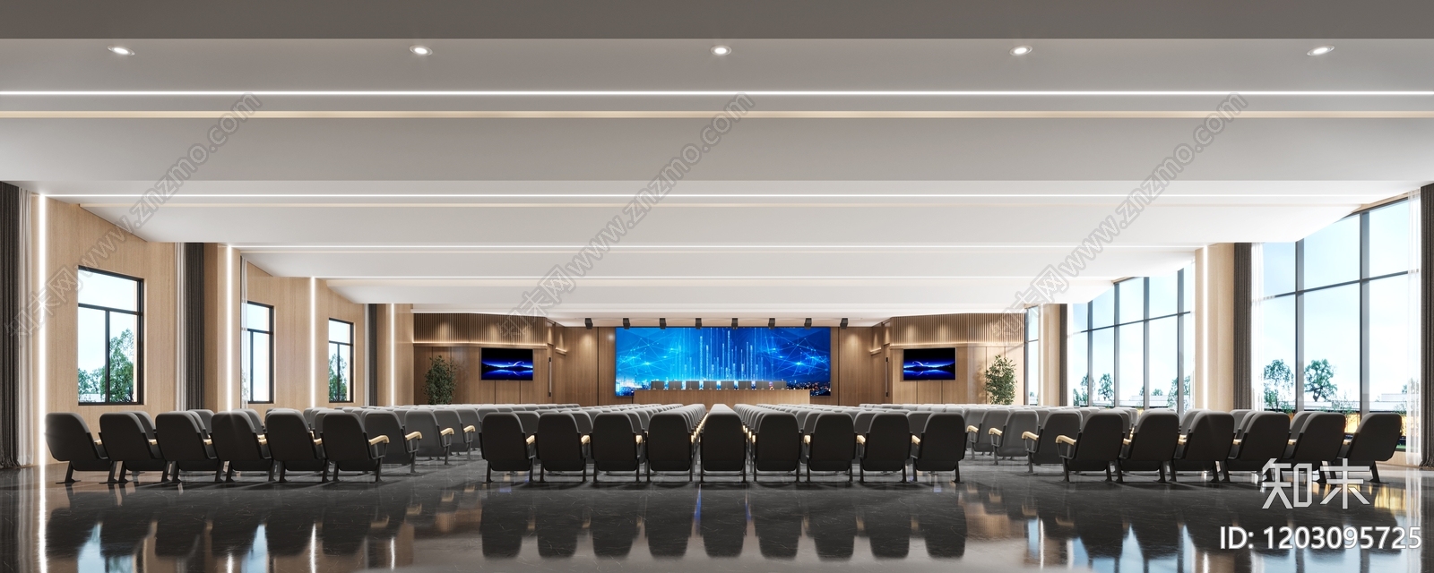 现代会议室cad施工图下载【ID:1203095725】