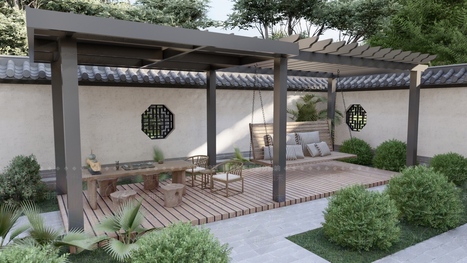 现代简约亭子SU模型下载【ID:1203096056】