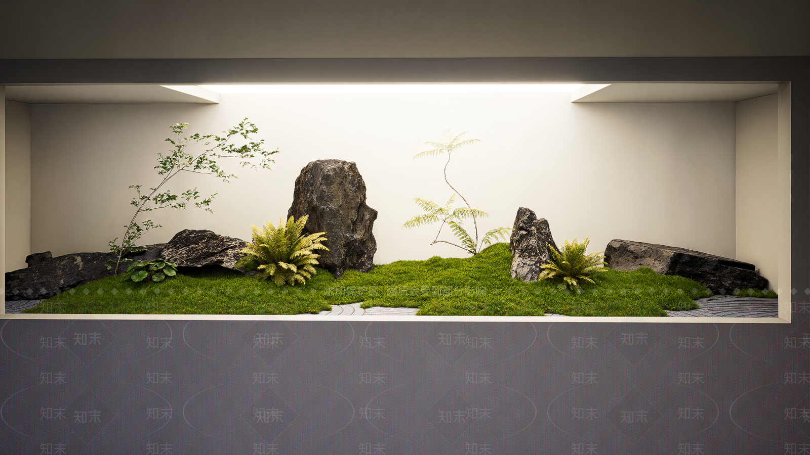现代室内景观SU模型下载【ID:1203097462】