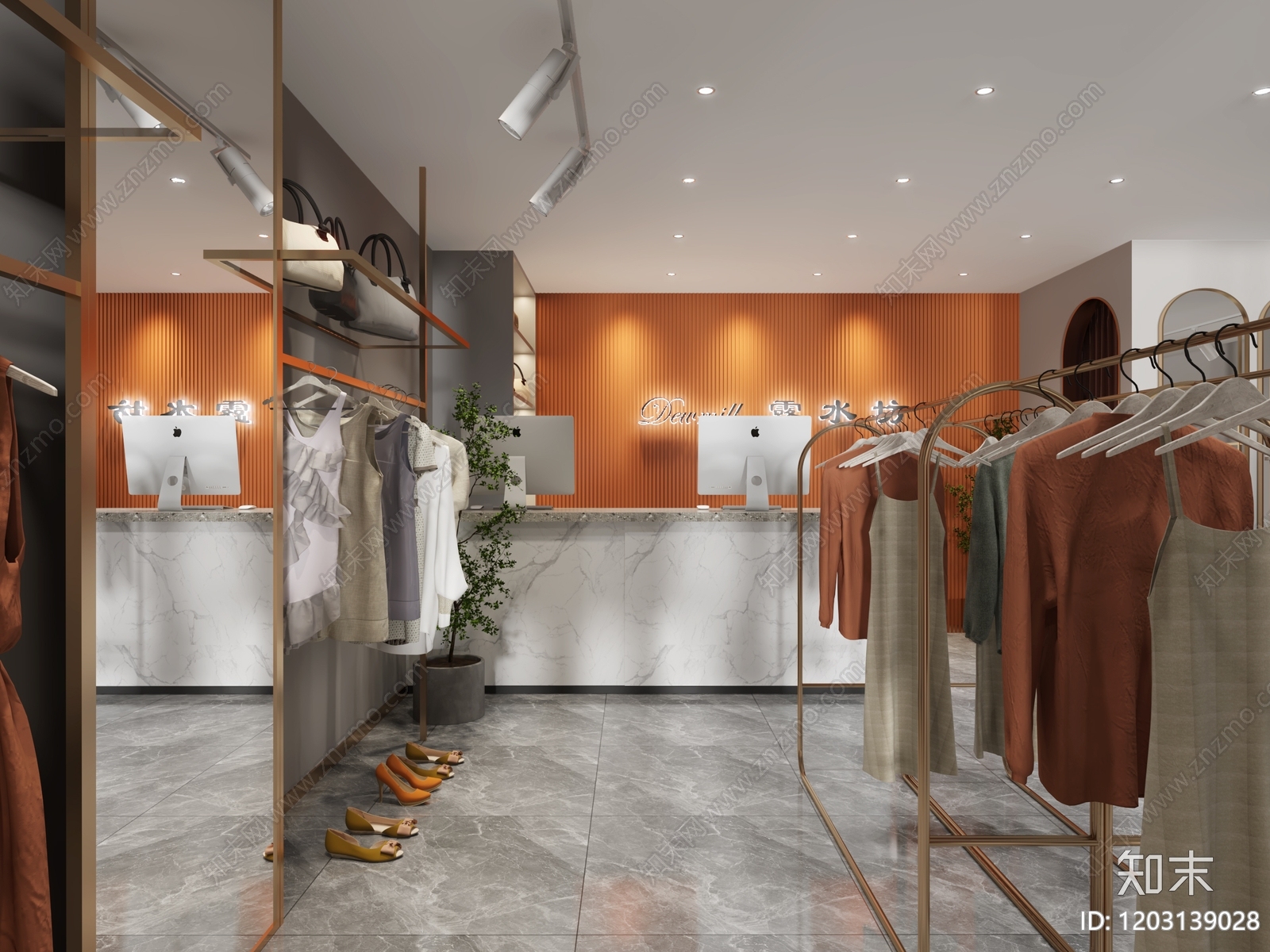 现代服装店cad施工图下载【ID:1203139028】
