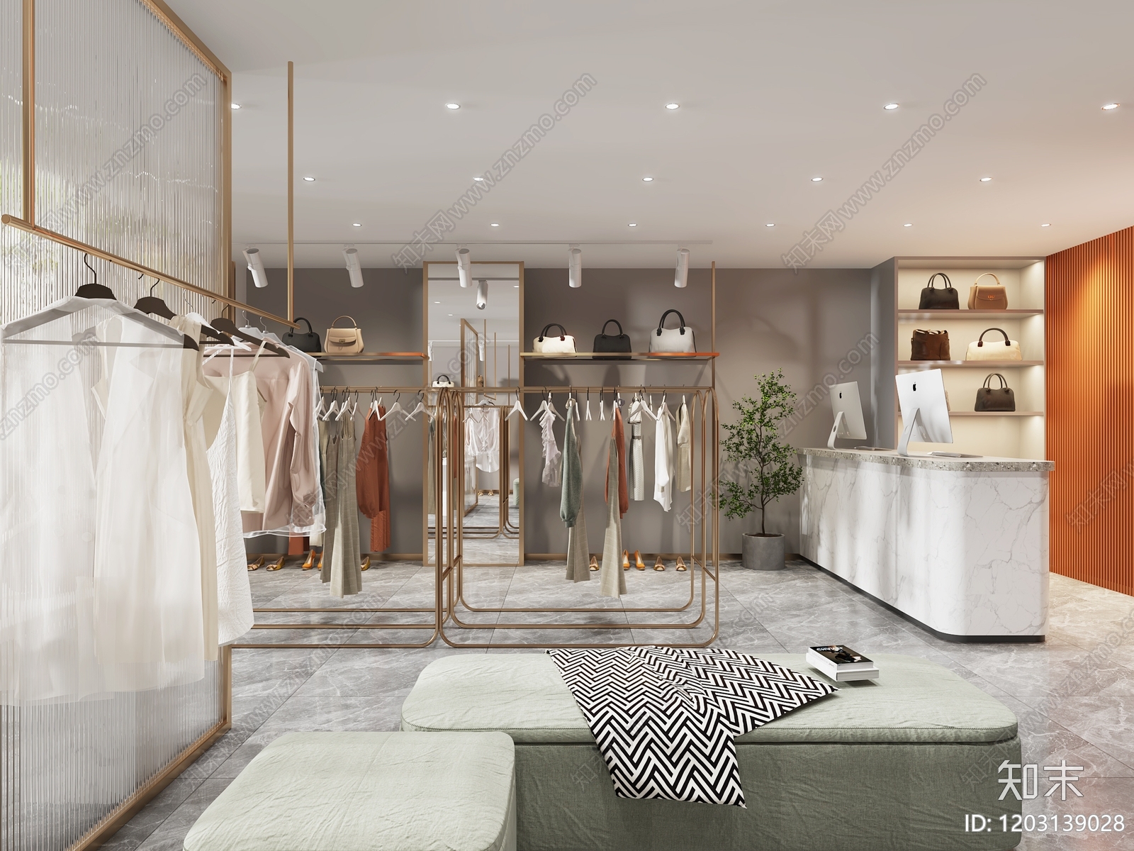 现代服装店cad施工图下载【ID:1203139028】