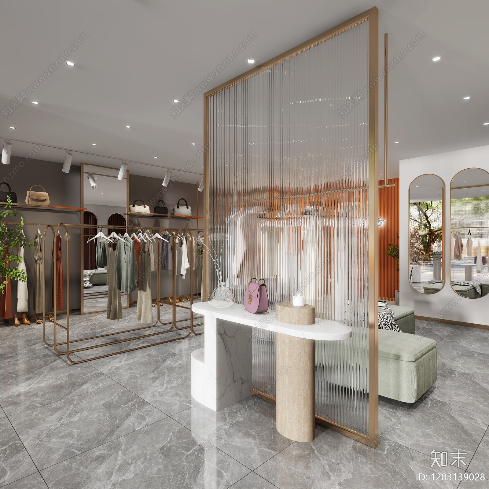现代服装店cad施工图下载【ID:1203139028】