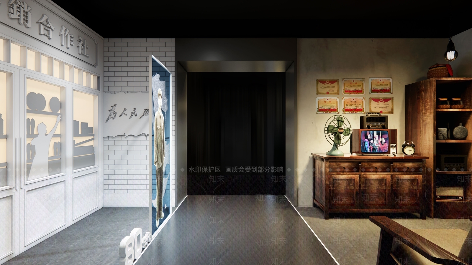 复古历史展厅SU模型下载【ID:1203099233】