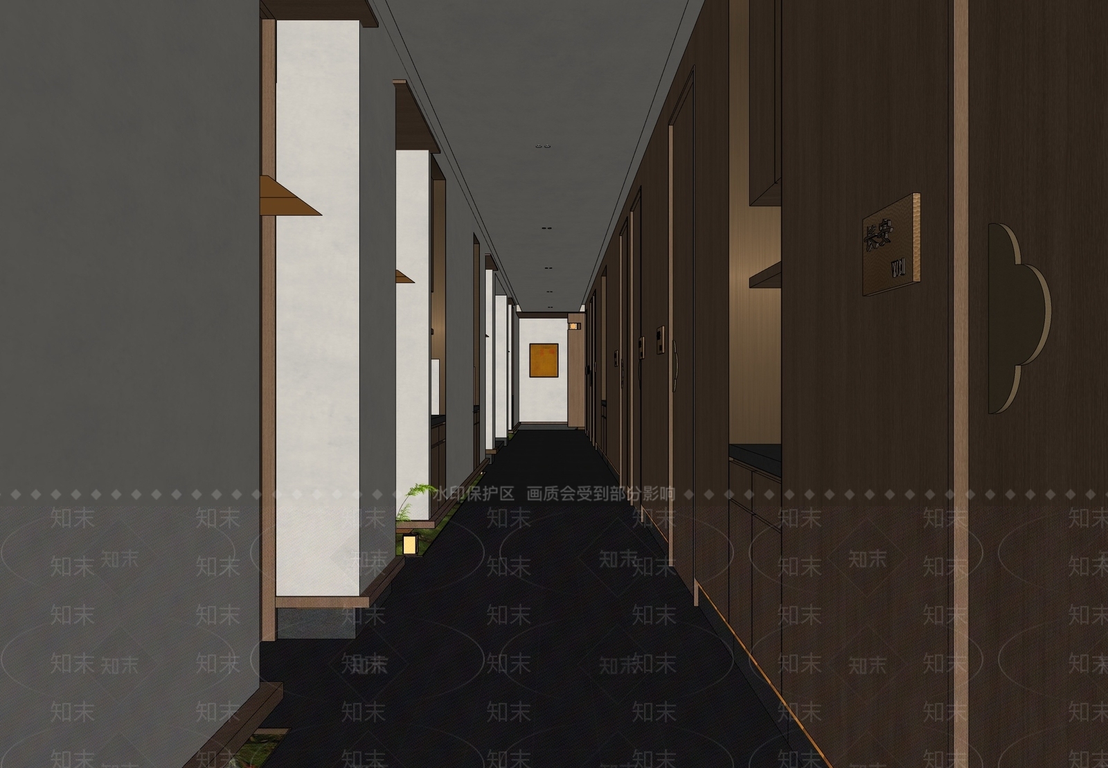 新中式现代中餐厅SU模型下载【ID:1203099713】