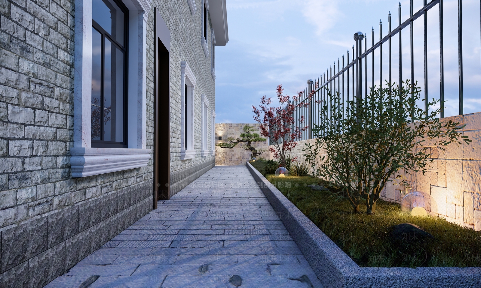 现代欧式室内景观SU模型下载【ID:1203101956】