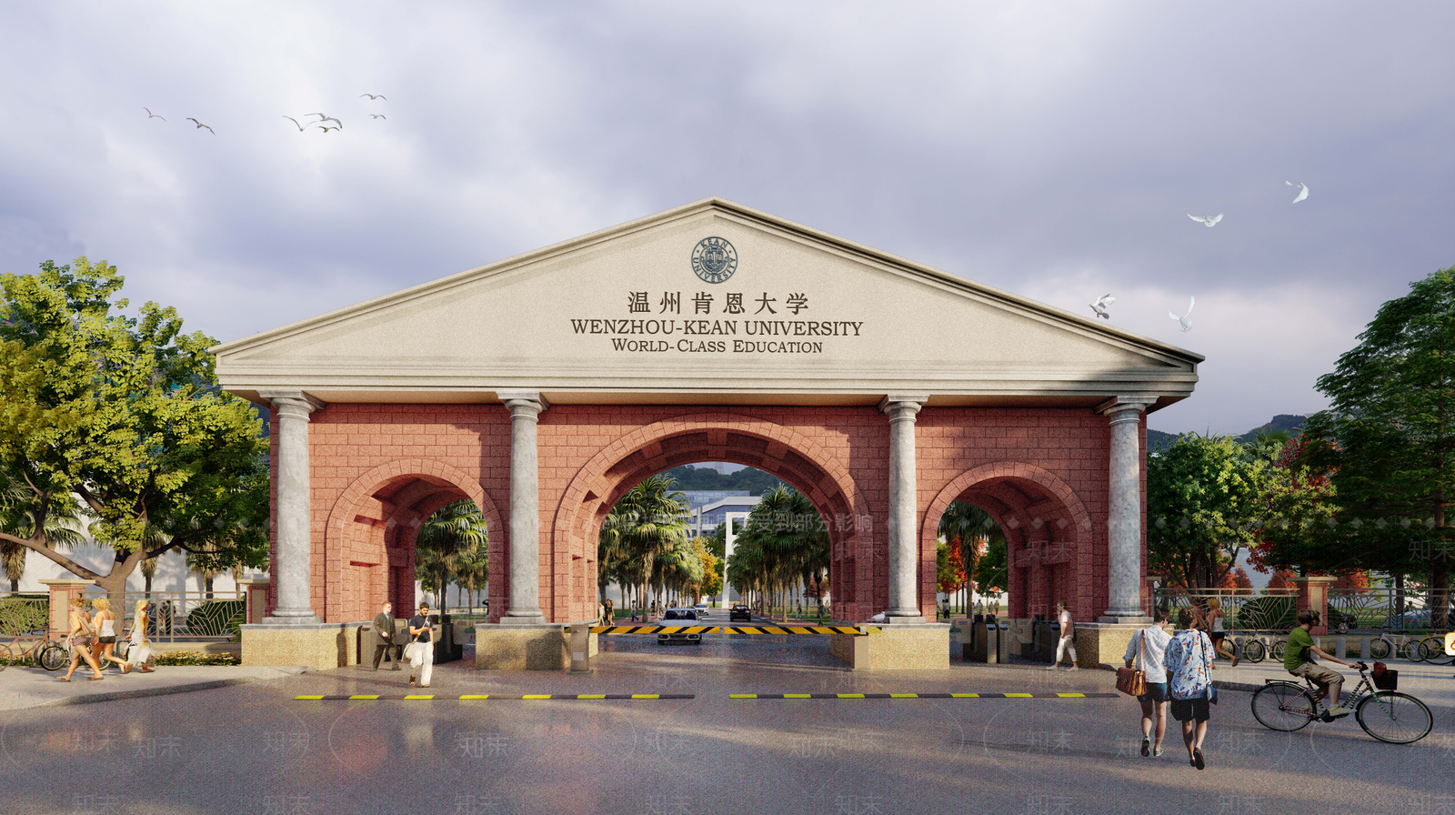 欧式美式大学教学楼SU模型下载【ID:1203103984】