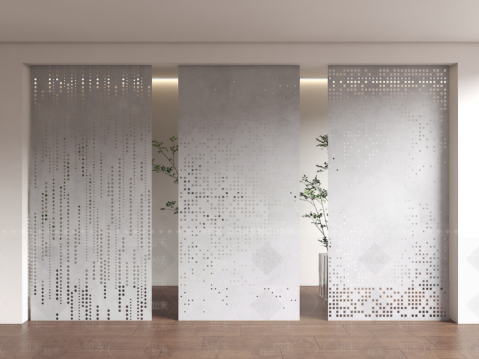 现代工业隔断SU模型下载【ID:1203107492】