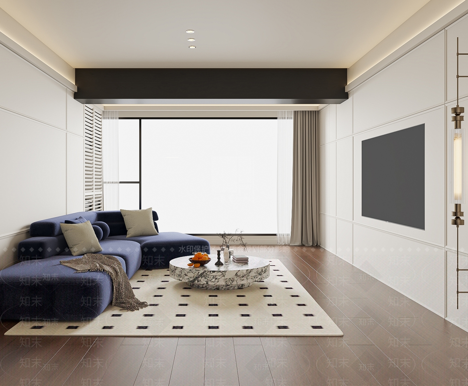 法式复古家居客厅3D模型下载【ID:1203115291】