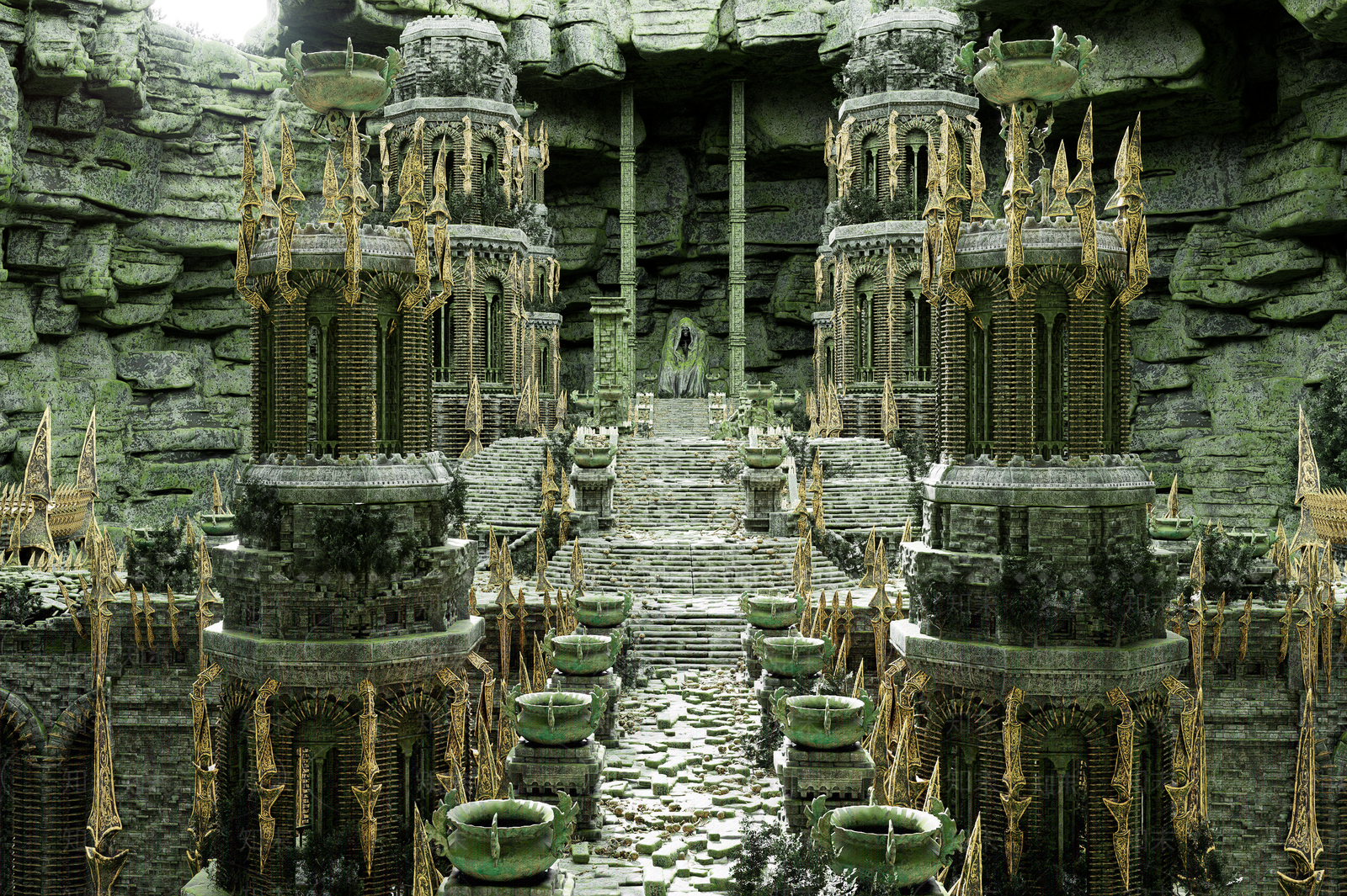 欧式其他建筑外观3D模型下载【ID:1203117499】