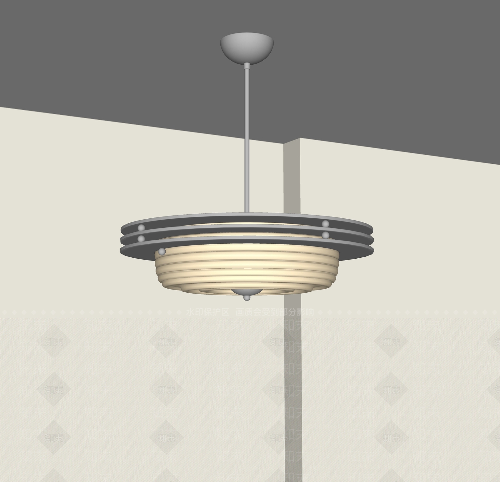 现代中古吊灯SU模型下载【ID:1203118826】