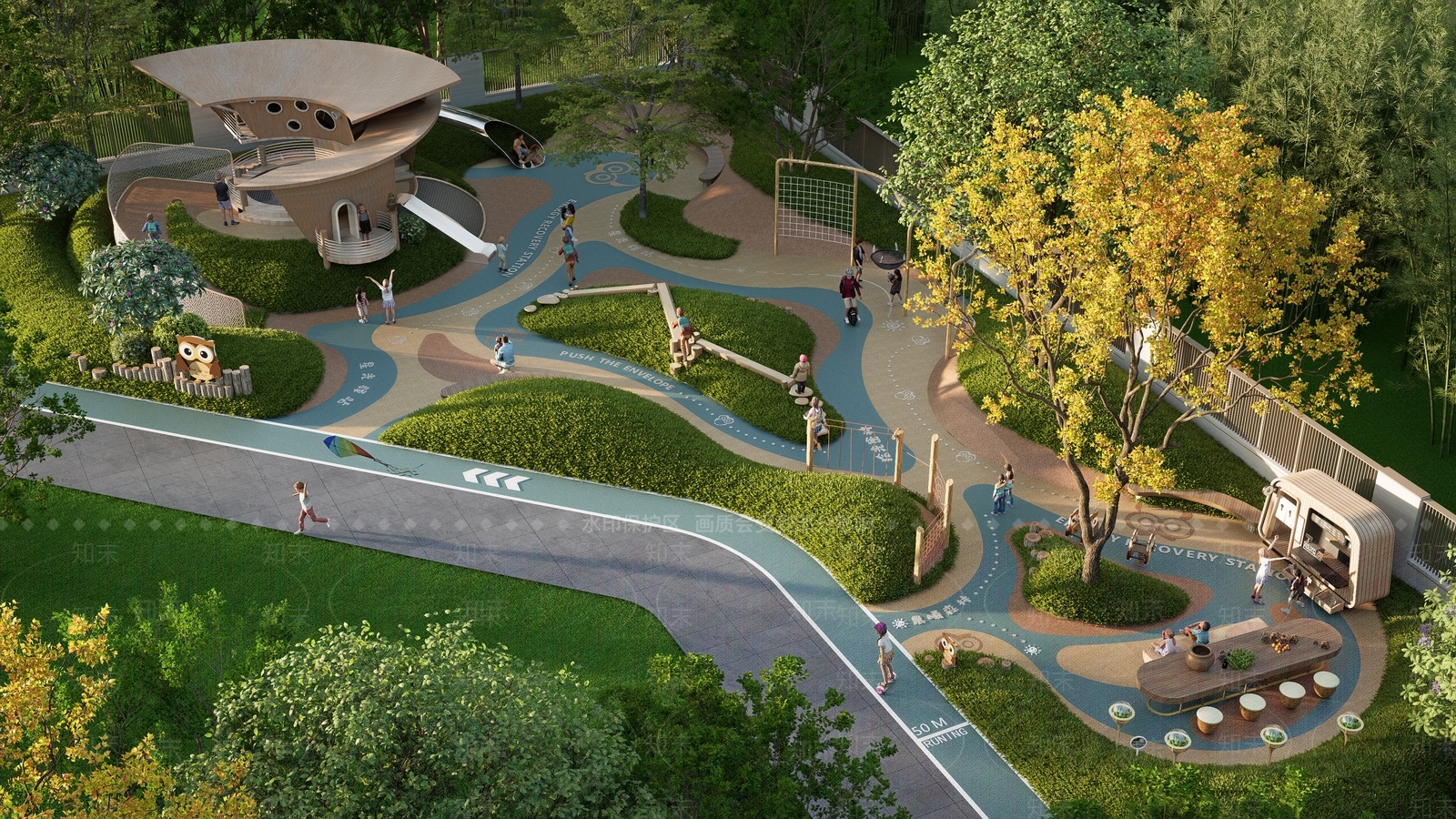 现代儿童游乐空间SU模型下载【ID:1203122325】