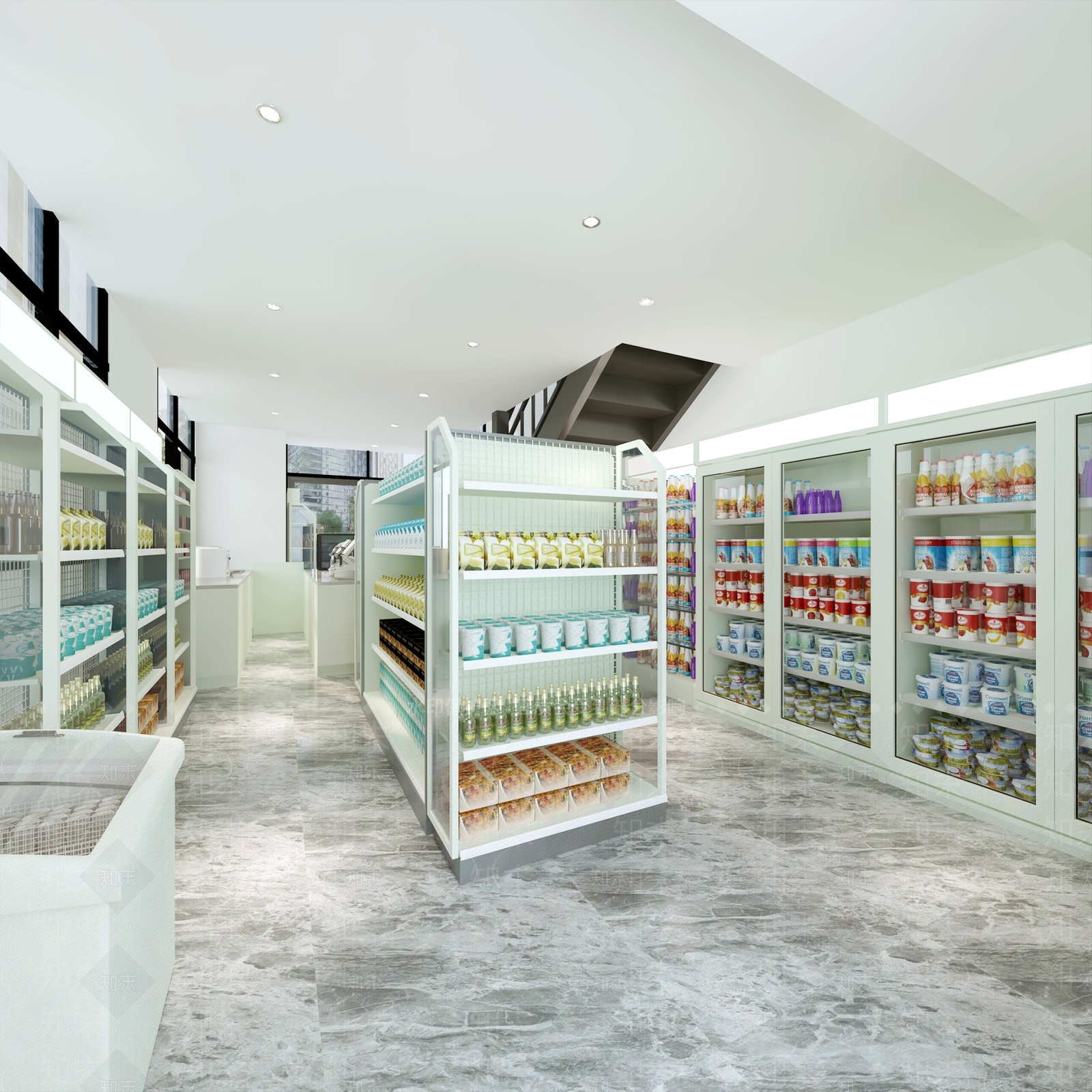 现代便利店3D模型下载【ID:1203125069】