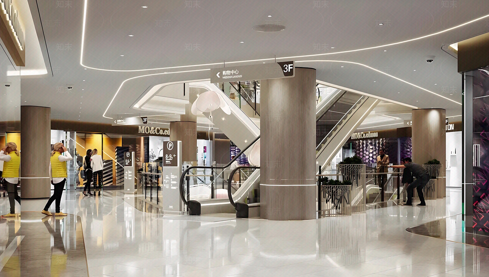 现代商场贴图下载【ID:1203125492】