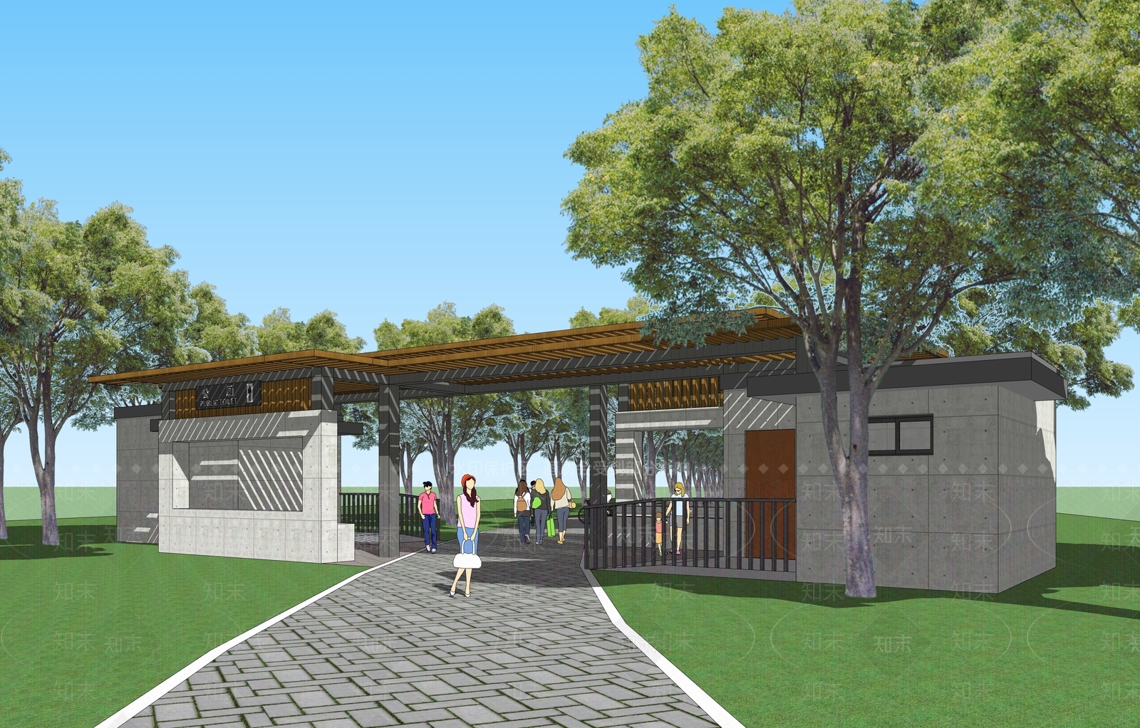 现代小公建SU模型下载【ID:1203126235】