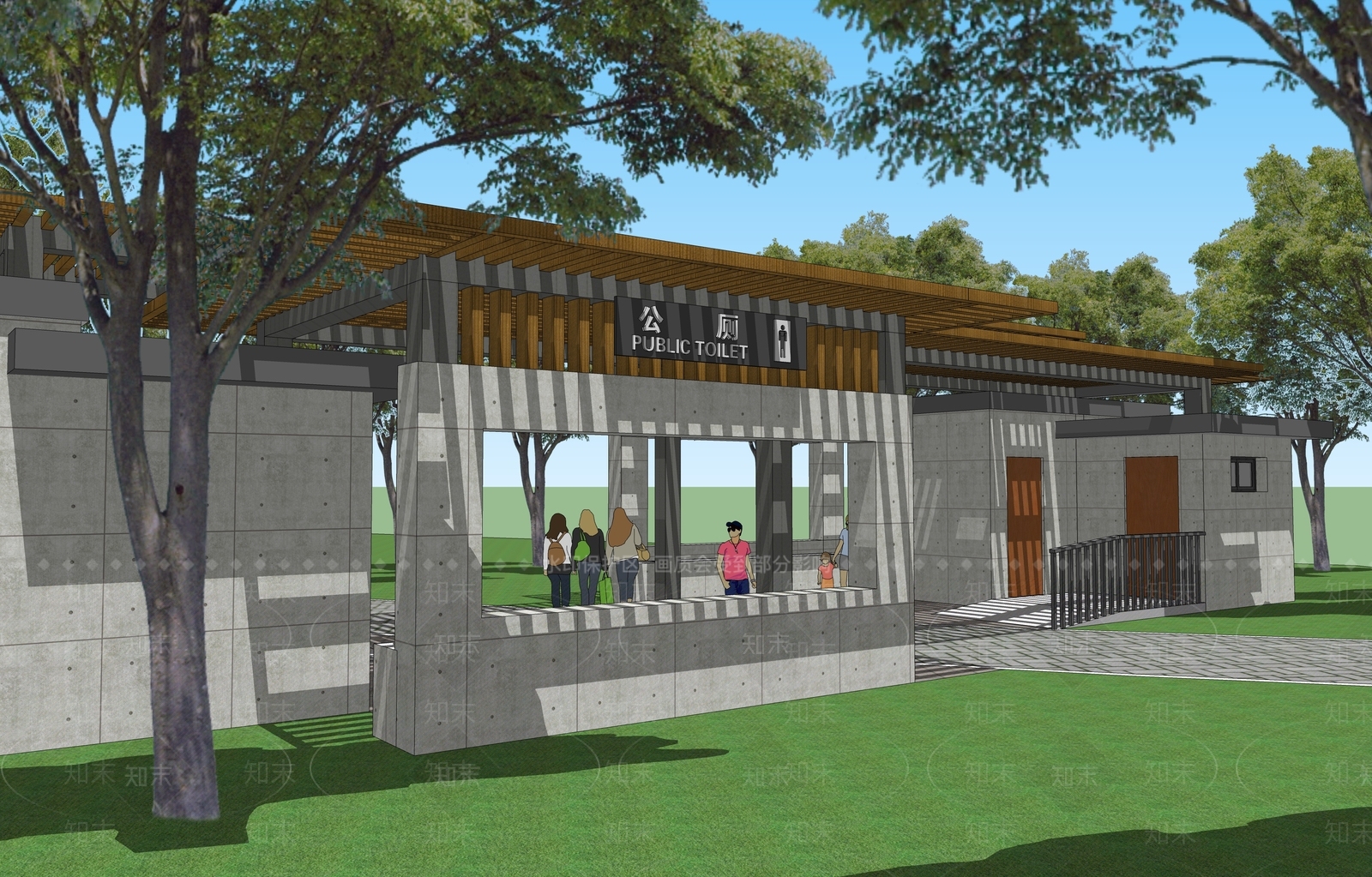 现代小公建SU模型下载【ID:1203126235】