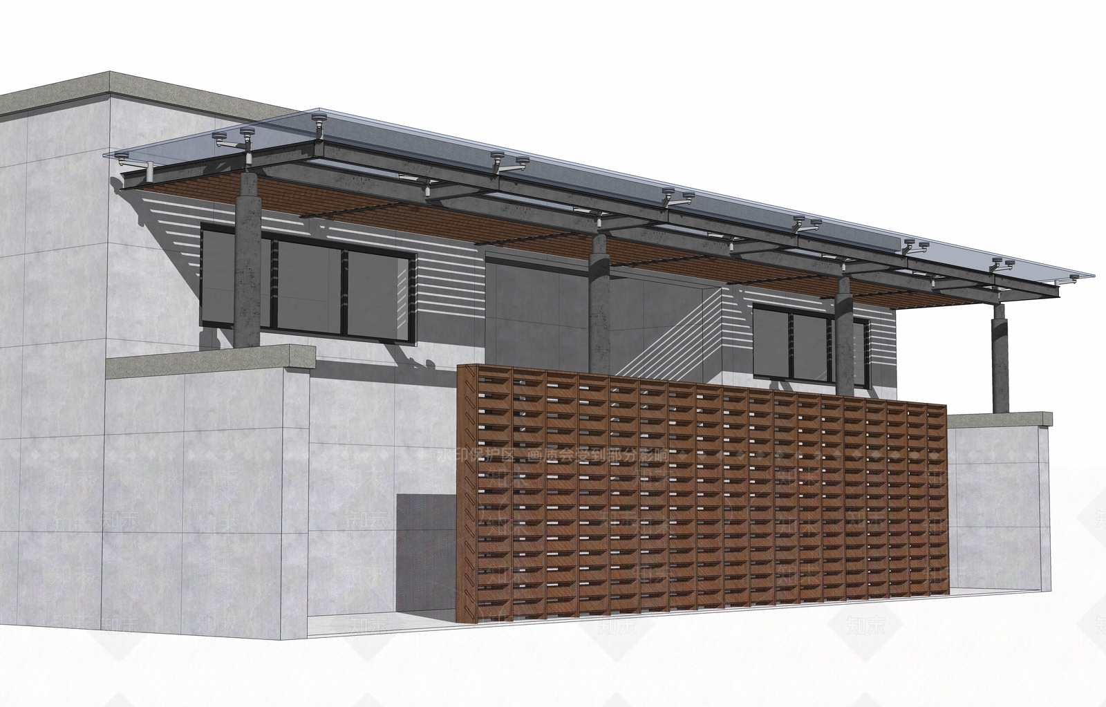 现代小公建SU模型下载【ID:1203126707】