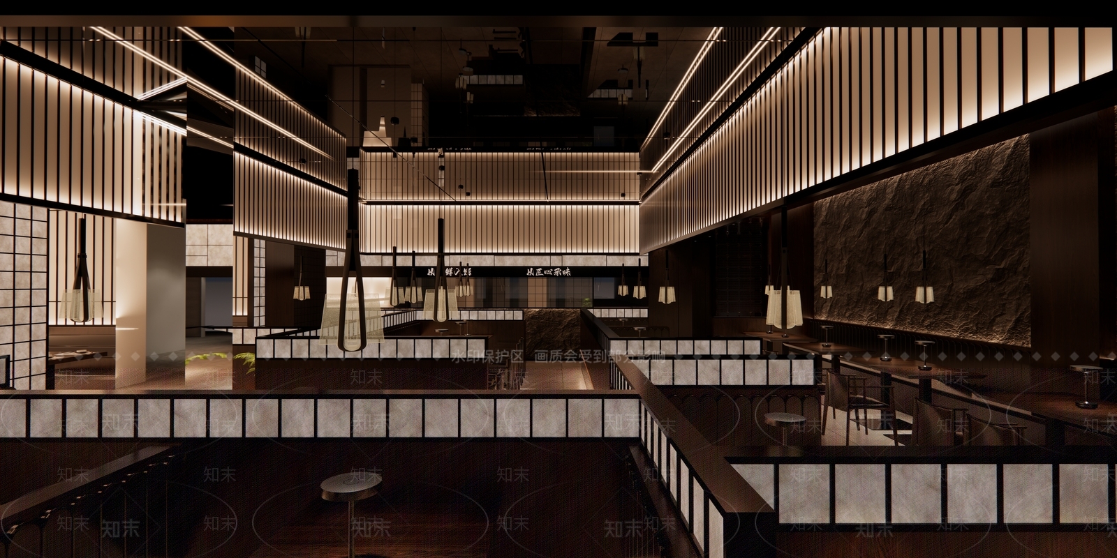 日式日料店SU模型下载【ID:1203128866】
