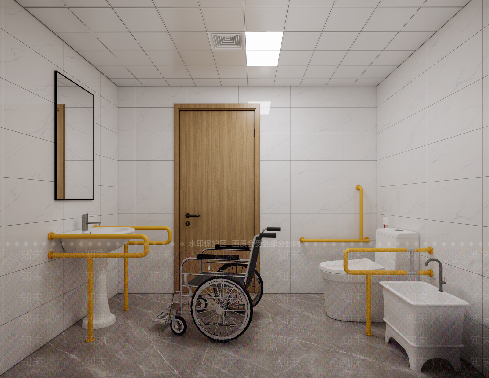 现代公共卫生间SU模型下载【ID:1203128642】