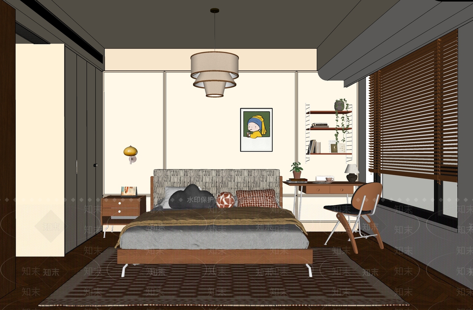 黄色壁灯壁灯SU模型下载【ID:1227246017】