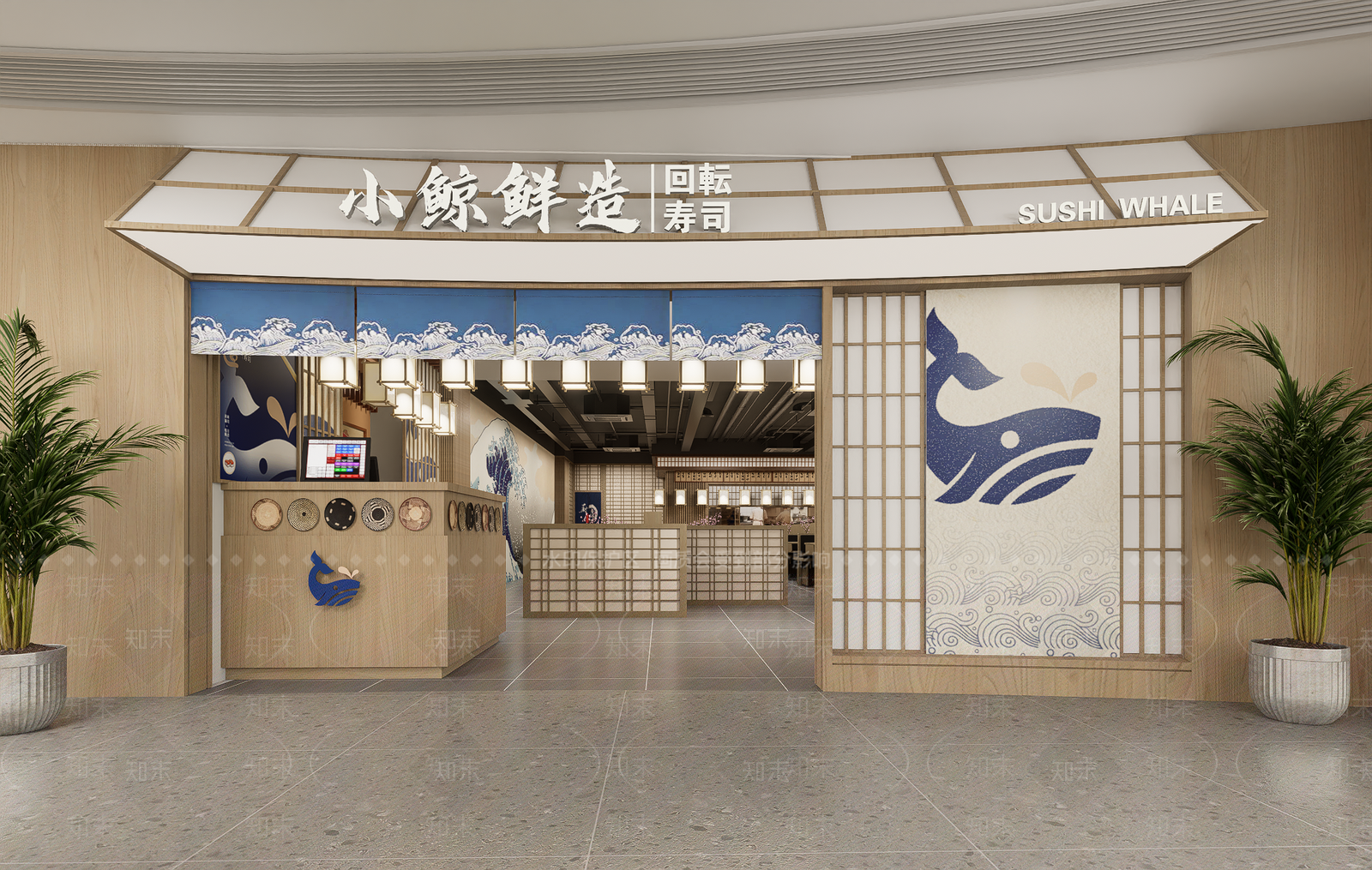 日式中式日料店SU模型下载【ID:1203133310】