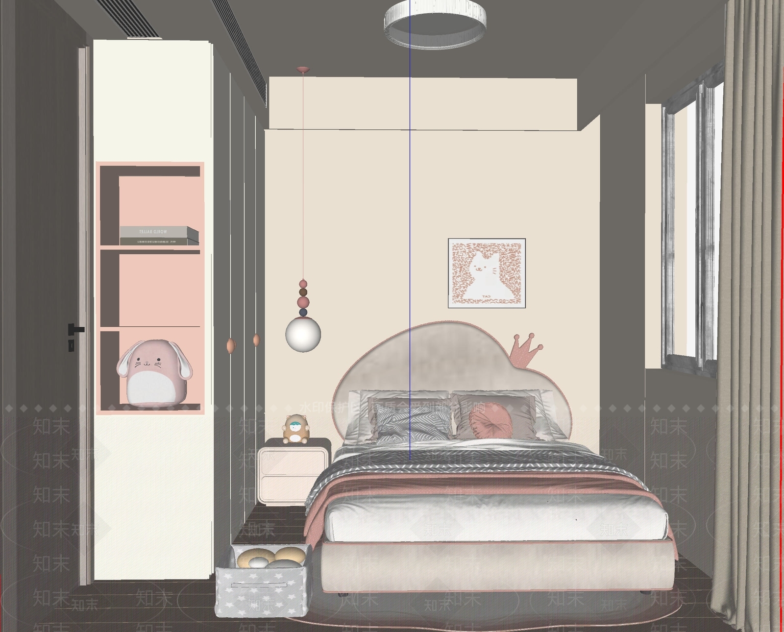 现代家居卧室SU模型下载【ID:1203134828】