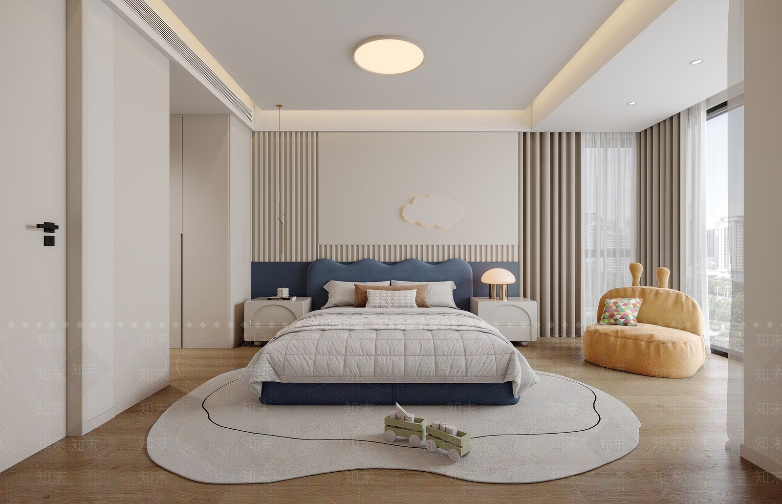 现代家居卧室3D模型下载【ID:1203138574】