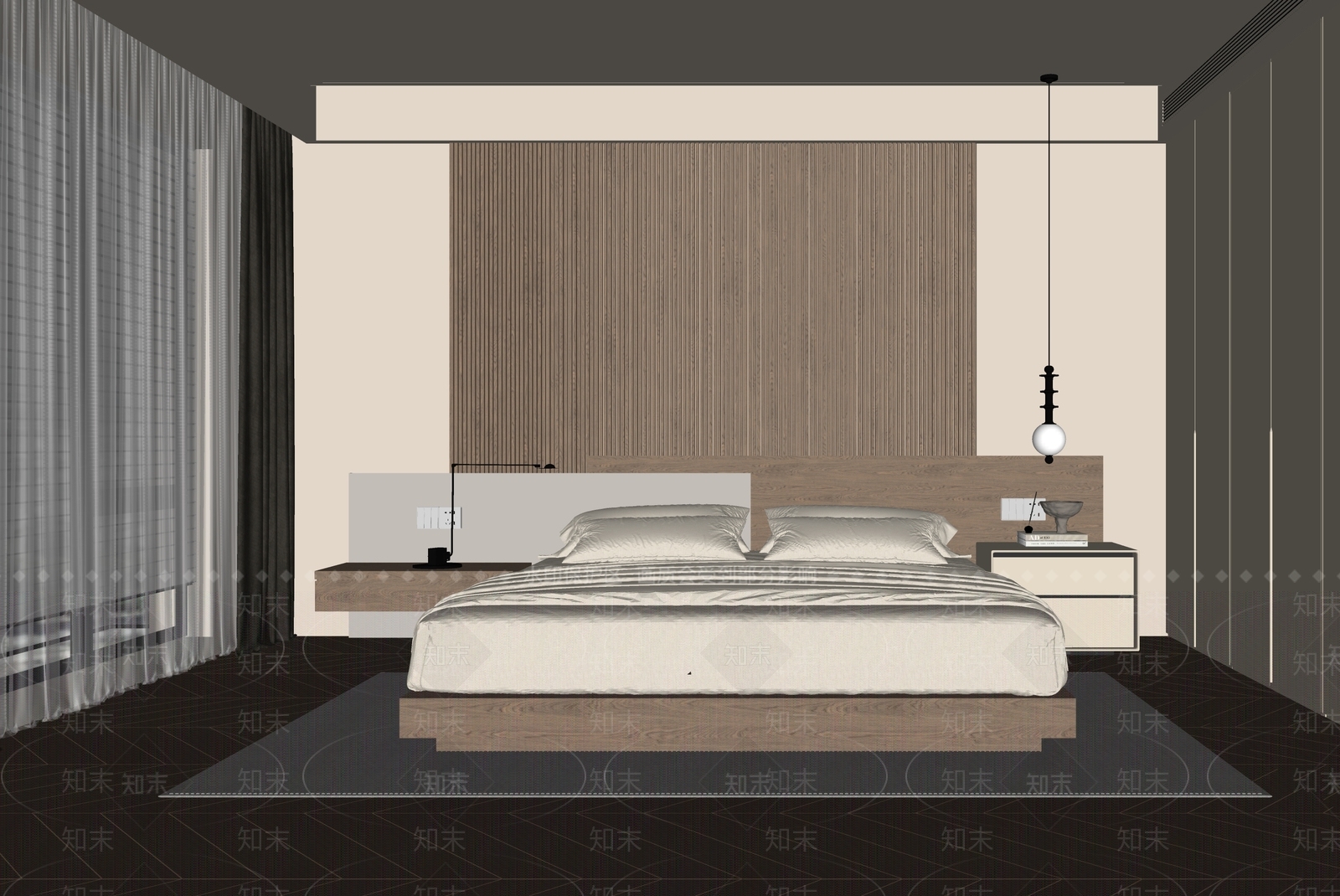 现代家居卧室SU模型下载【ID:1203142125】