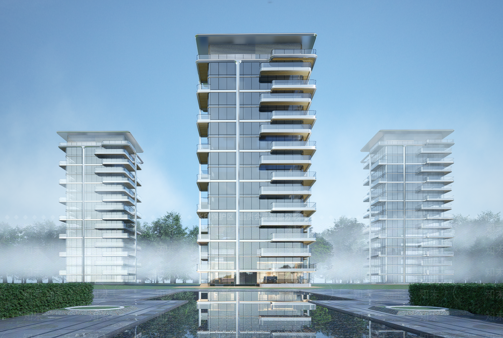 现代高层住宅SU模型下载【ID:1203143287】