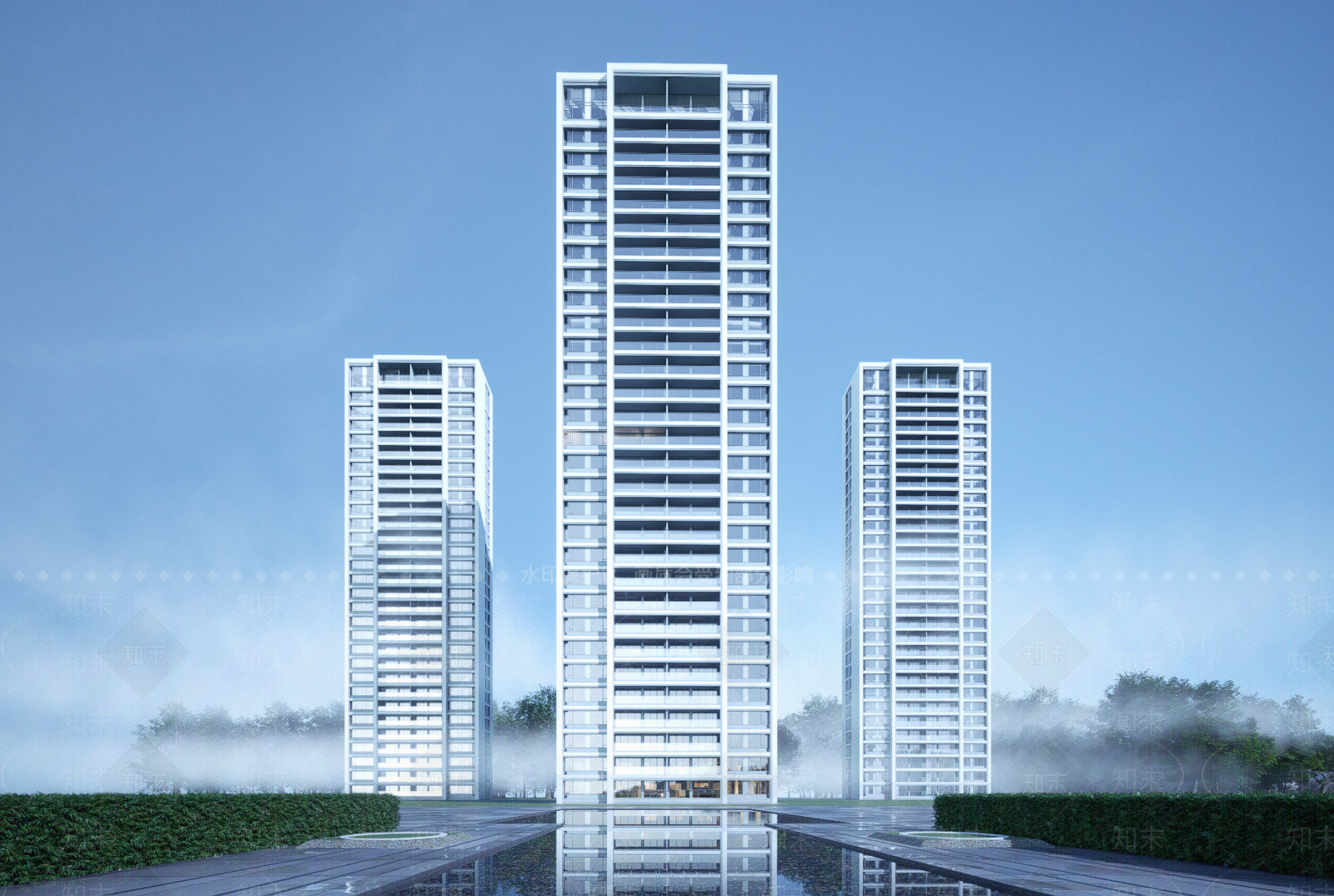 现代高层住宅SU模型下载【ID:1203144949】