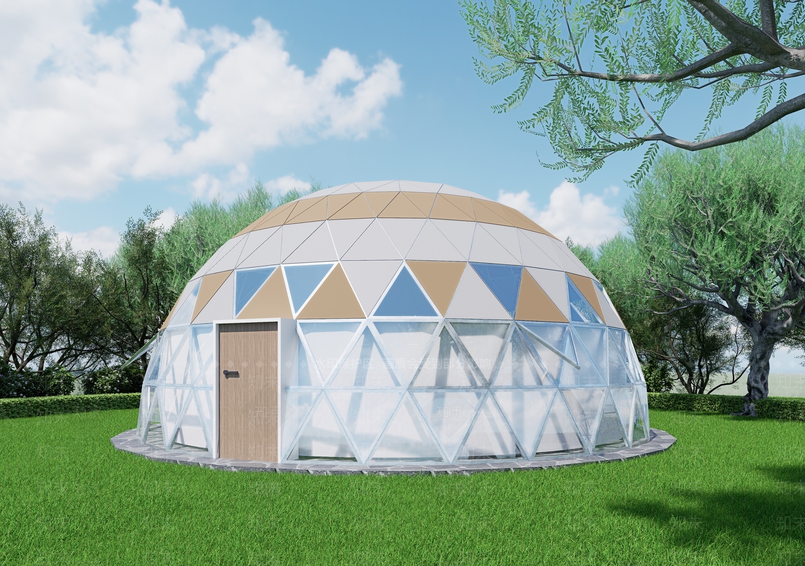 现代简约风格建筑SU模型下载【ID:1203147533】