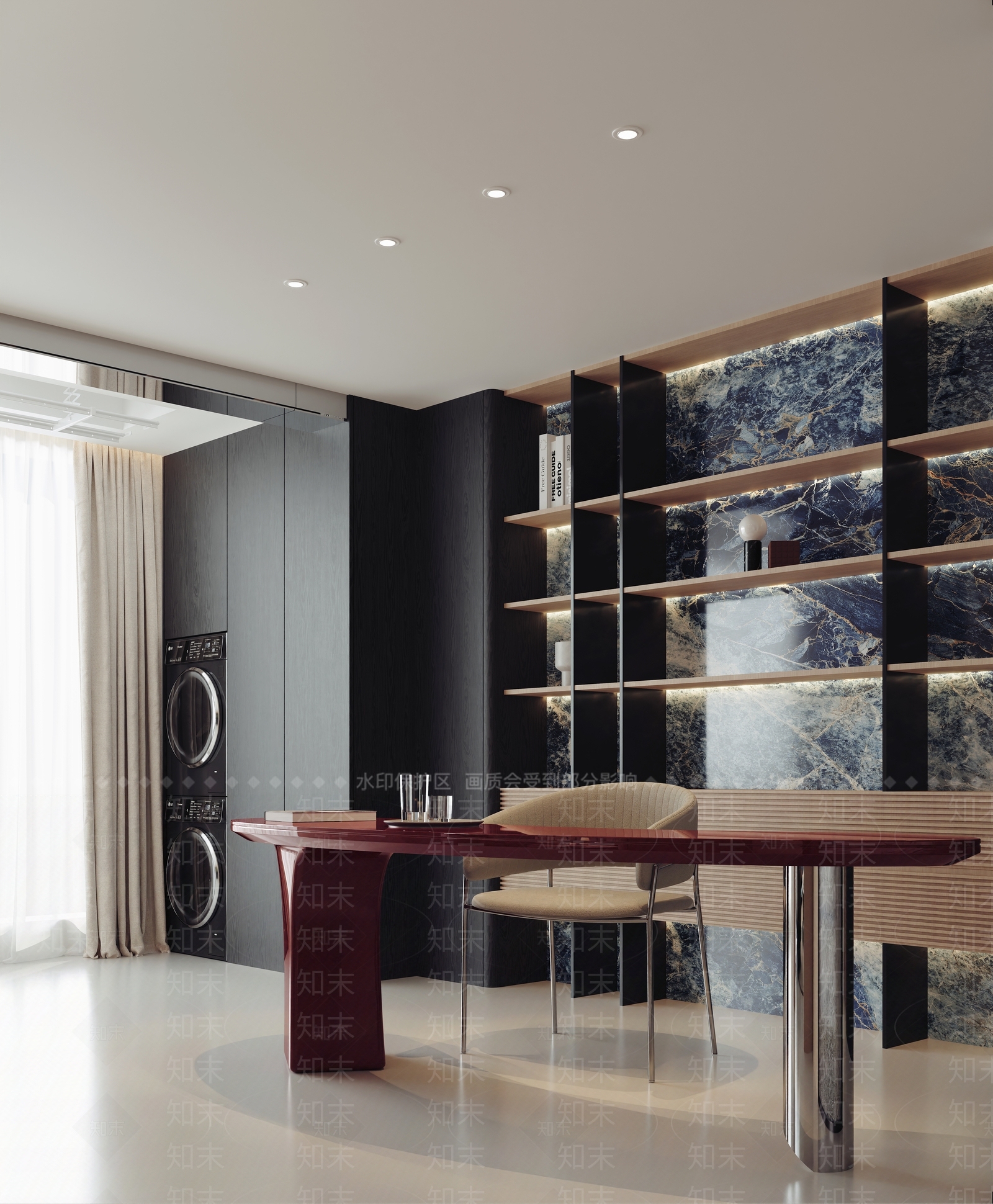 现代客餐厅3D模型下载【ID:1221710944】