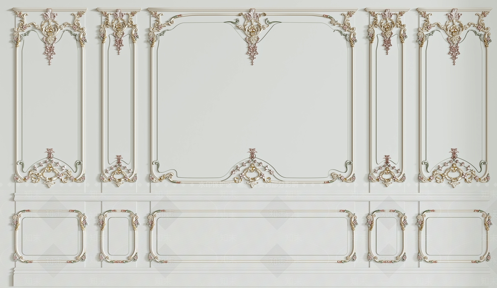 法式线条3D模型下载【ID:1203154228】