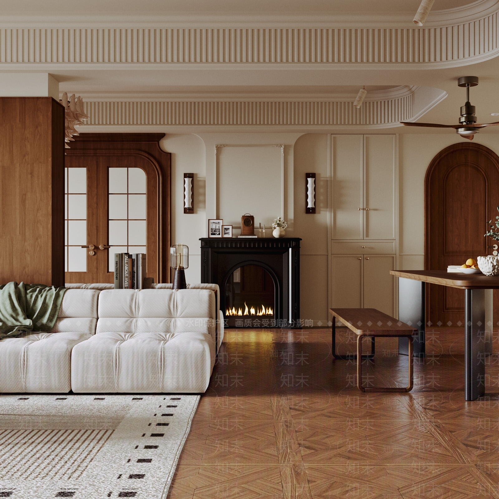 复古中古客餐厅3D模型下载【ID:1203157005】