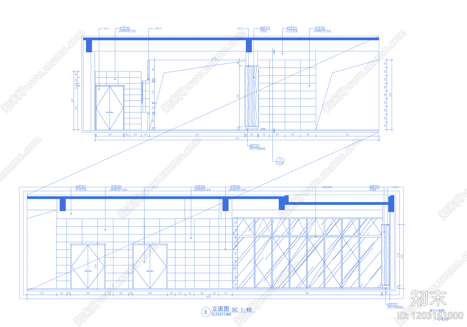 现代学校cad施工图下载【ID:1203161000】