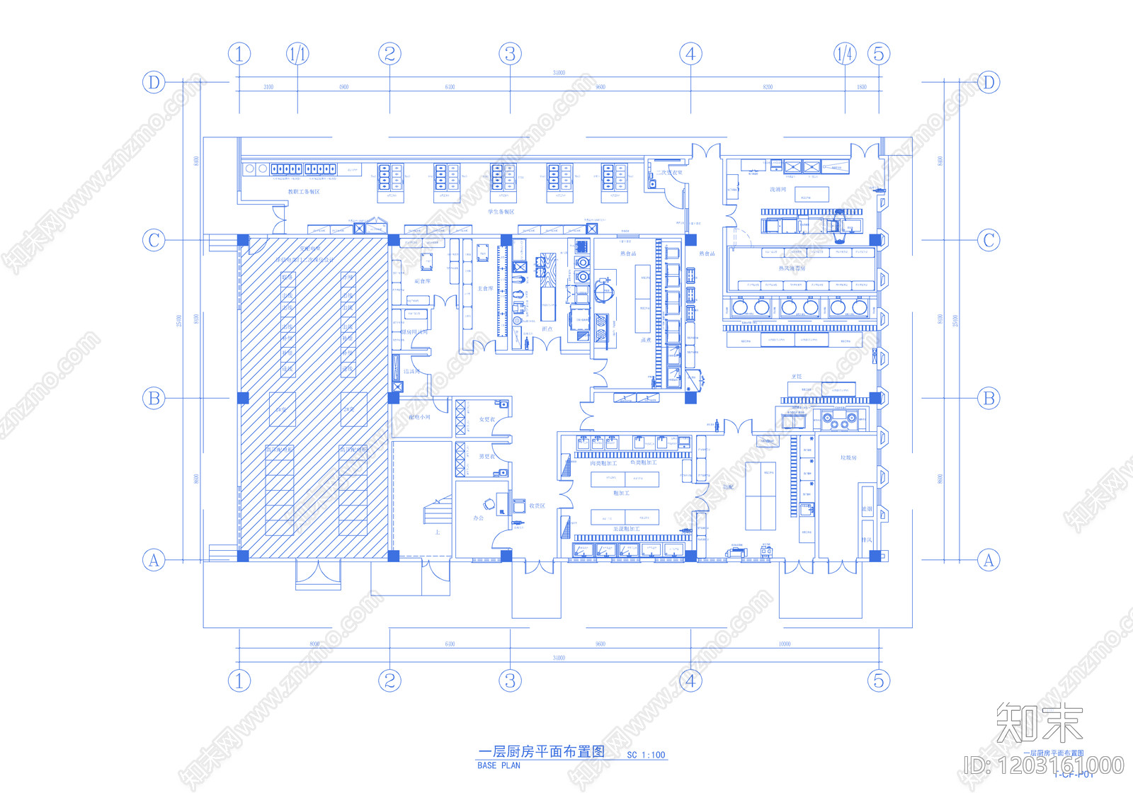 现代学校cad施工图下载【ID:1203161000】