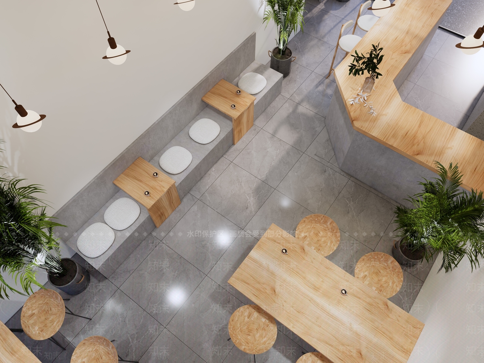 现代轻奢奶茶店SU模型下载【ID:1203815883】
