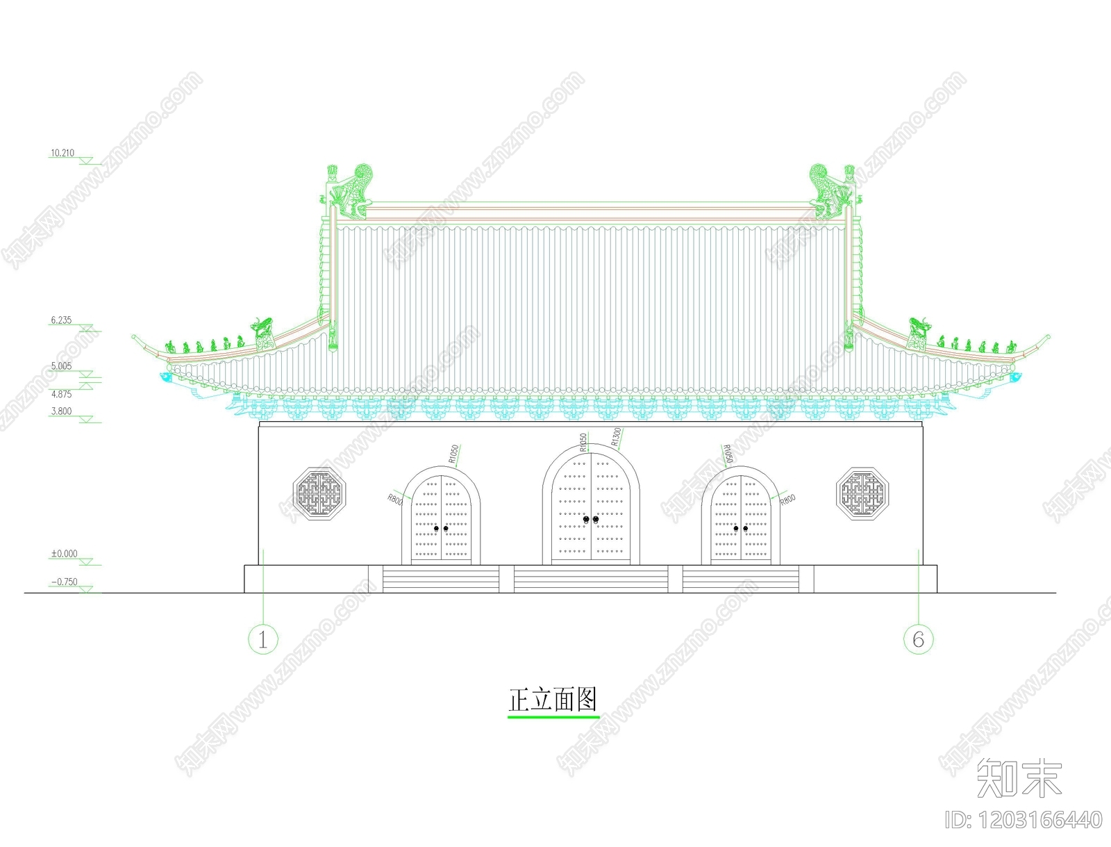 寺庙施工图下载【ID:1203166440】