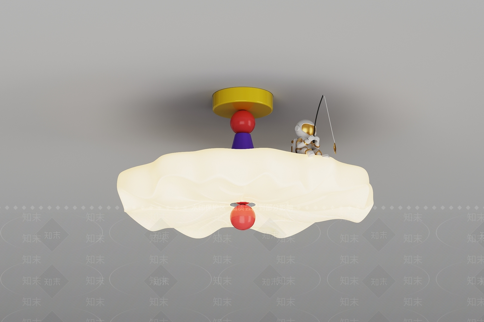 现代奶油吸顶灯SU模型下载【ID:1203169184】
