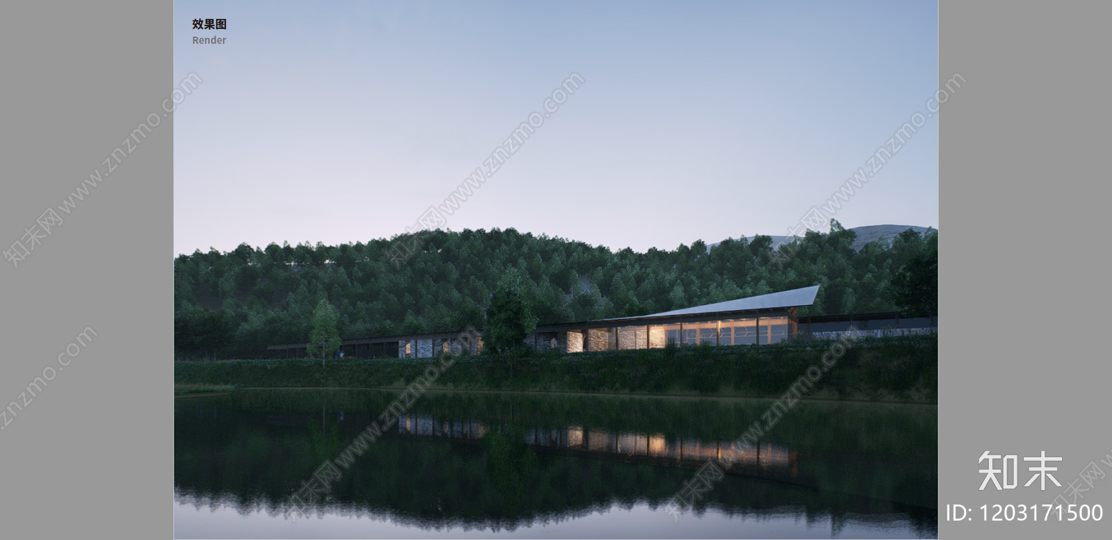 现代中式邻里中心建筑下载【ID:1203171500】
