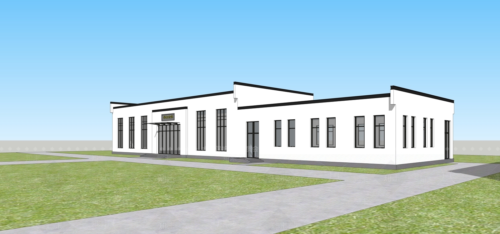 新中式小公建SU模型下载【ID:1203174242】