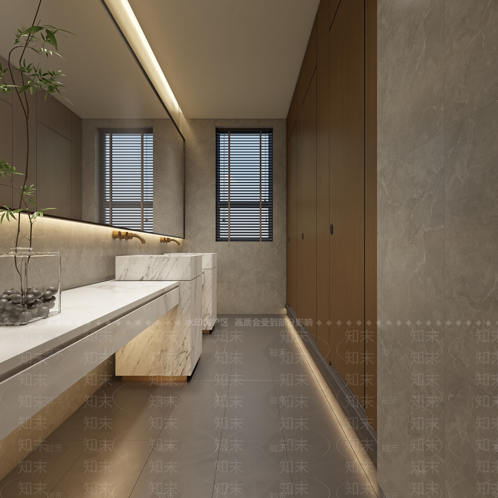 现代公共卫生间3D模型下载【ID:1203175346】