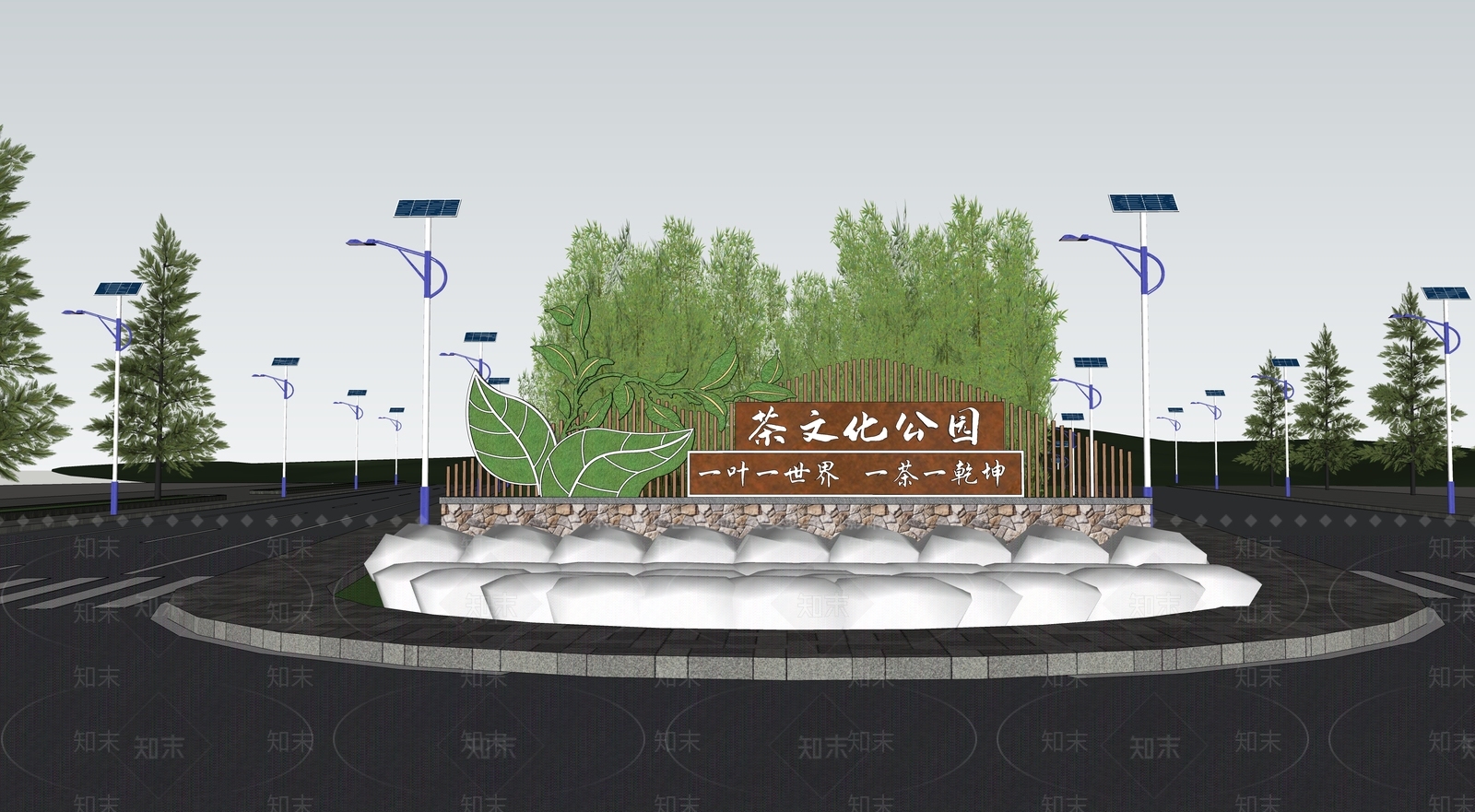 现代景观公园SU模型下载【ID:1203175930】