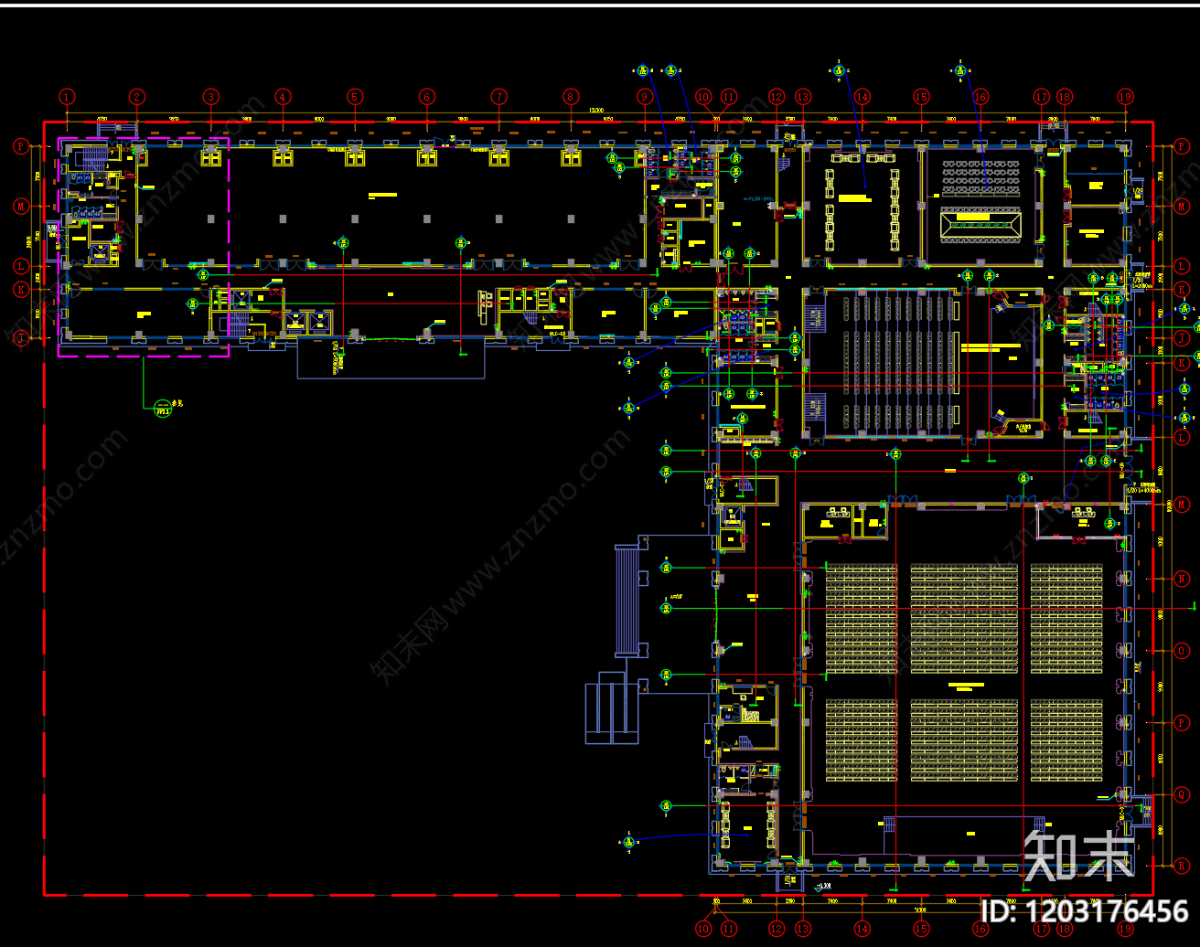 现代原木学校cad施工图下载【ID:1203176456】