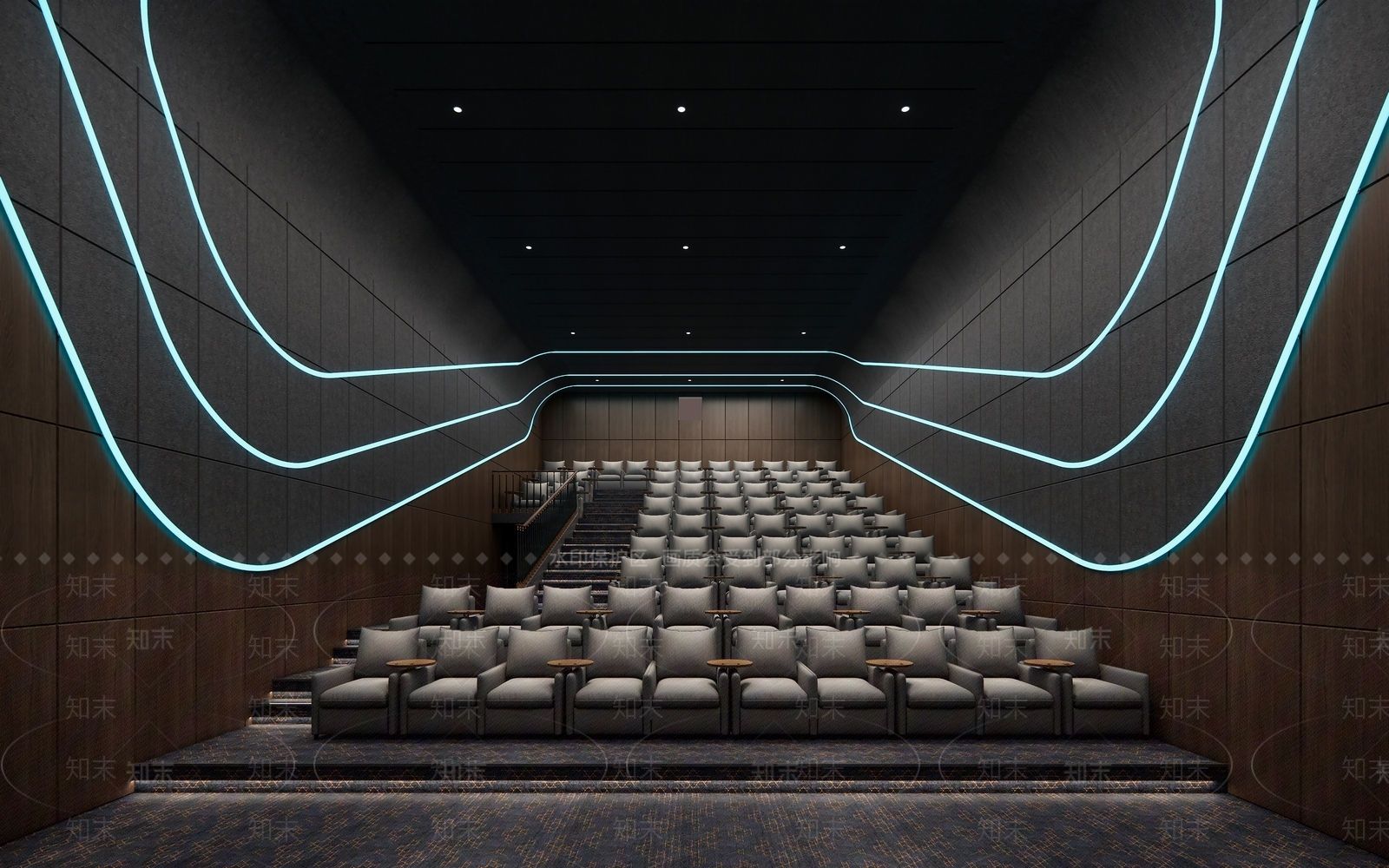 现代简约电影院SU模型下载【ID:1203693783】