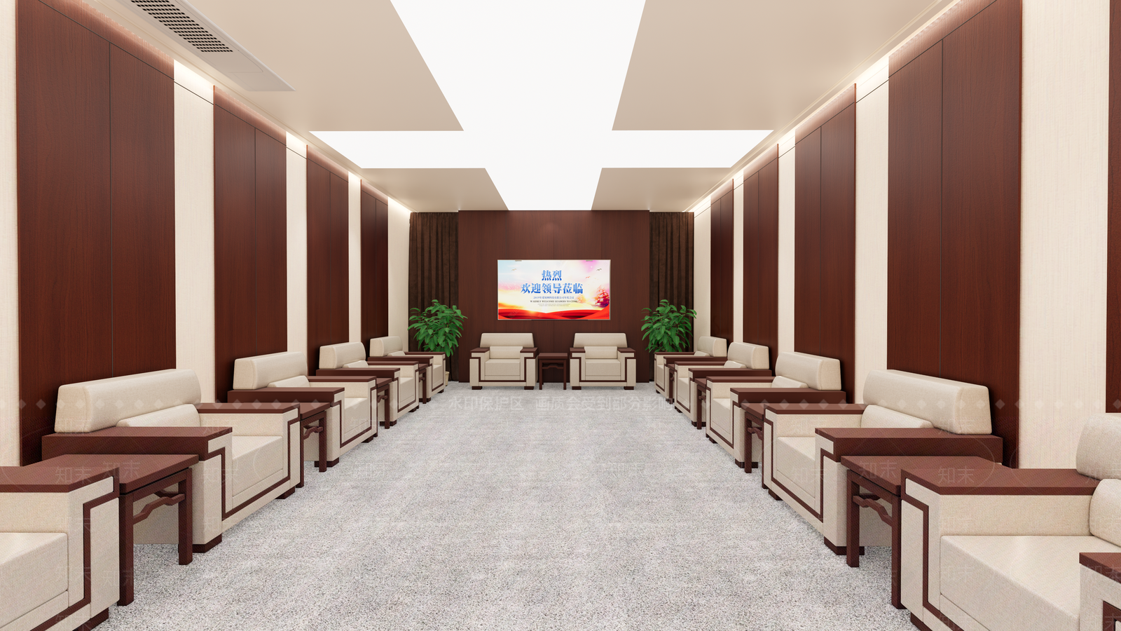 新中式会议室SU模型下载【ID:1203179148】