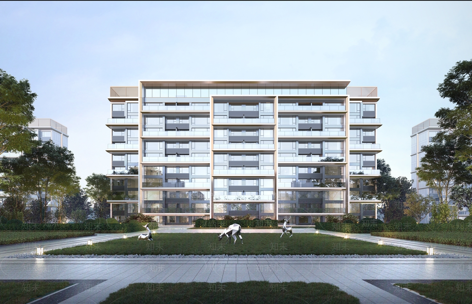 多层住宅楼3D模型下载【ID:1203180409】