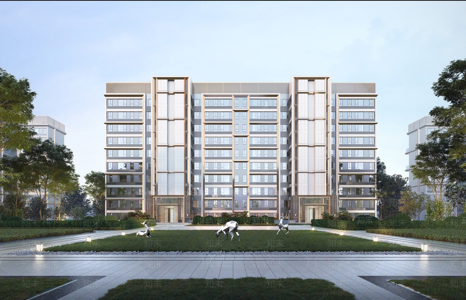 多层住宅楼3D模型下载【ID:1203180739】