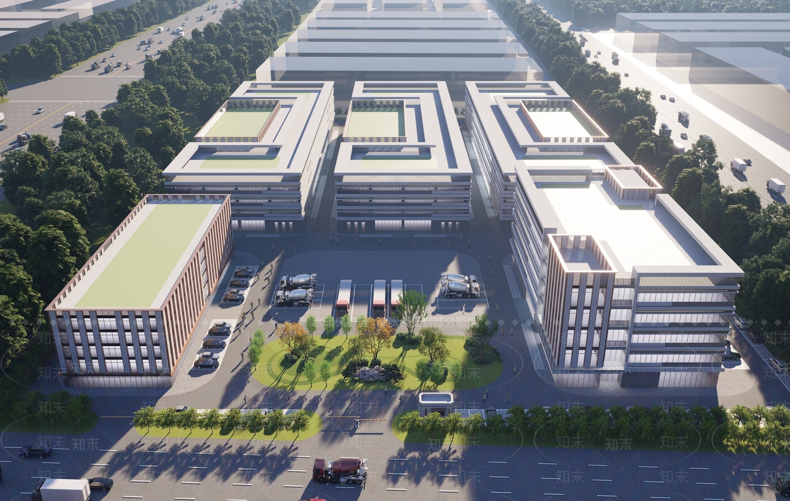 现代简约研发厂房SU模型下载【ID:1203182956】
