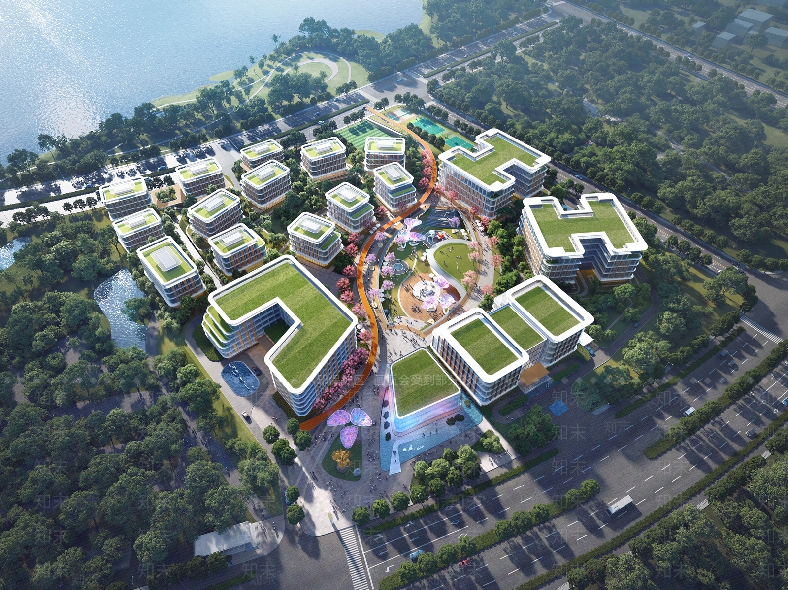 现代酒店建筑SU模型下载【ID:1203458766】