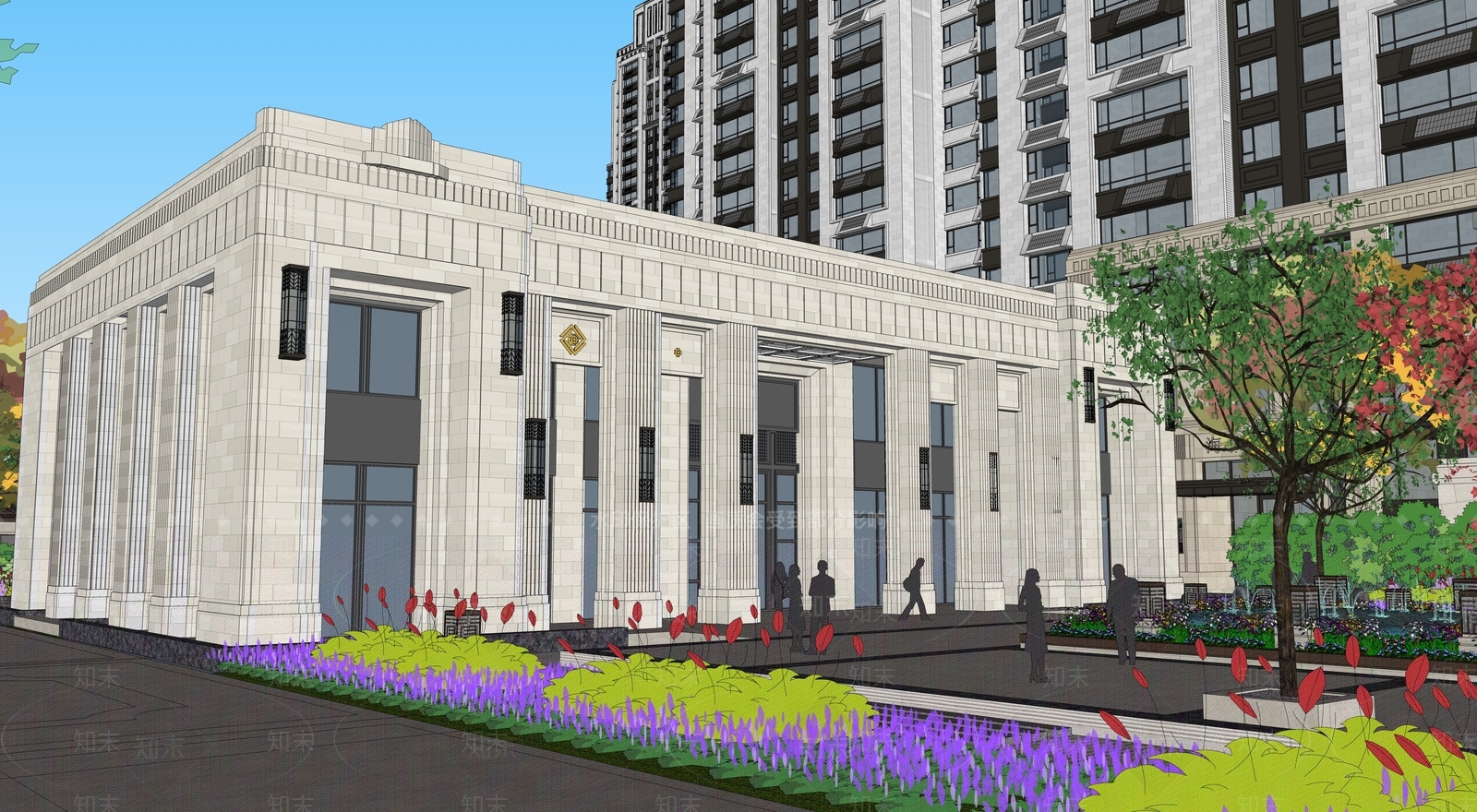 现代美式其他公共建筑SU模型下载【ID:1203184608】